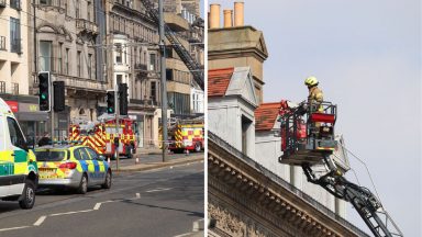 Princes Street closed after fire breaks out in Debenhams building