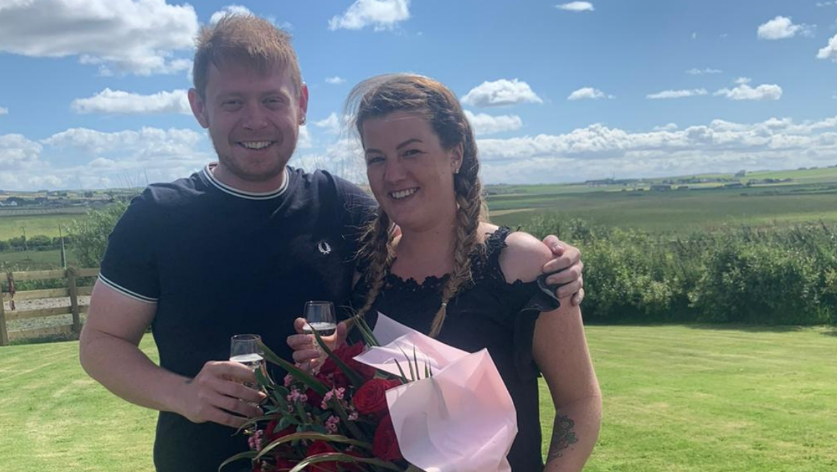 Ryan and Nicola McTurk during their engagement August 2020.