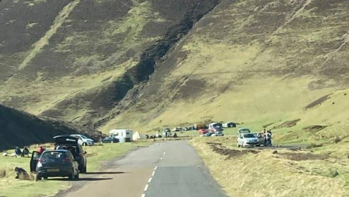 Around 50 rule-breaking campers moved on from beauty spot