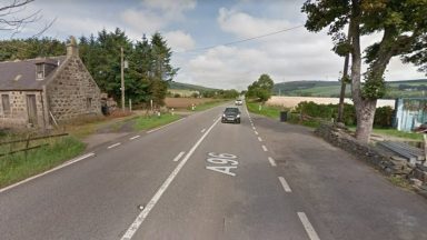 Stretch of A96 closed following smash between two cars