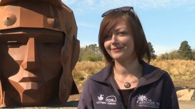 Roman head sculpture installed at world heritage site