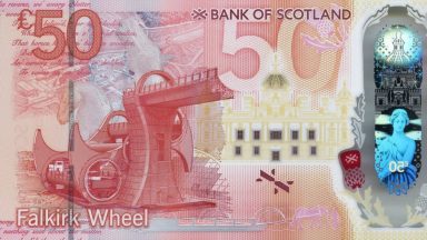 Kelpies and Falkirk Wheel feature on new £50 note design