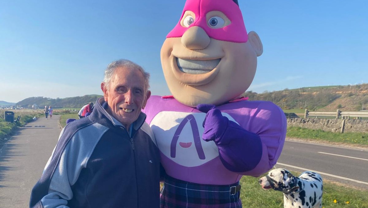 Ugo Pellegrini walked the final mile of the Kiltwalk fuelled by a fish supper.