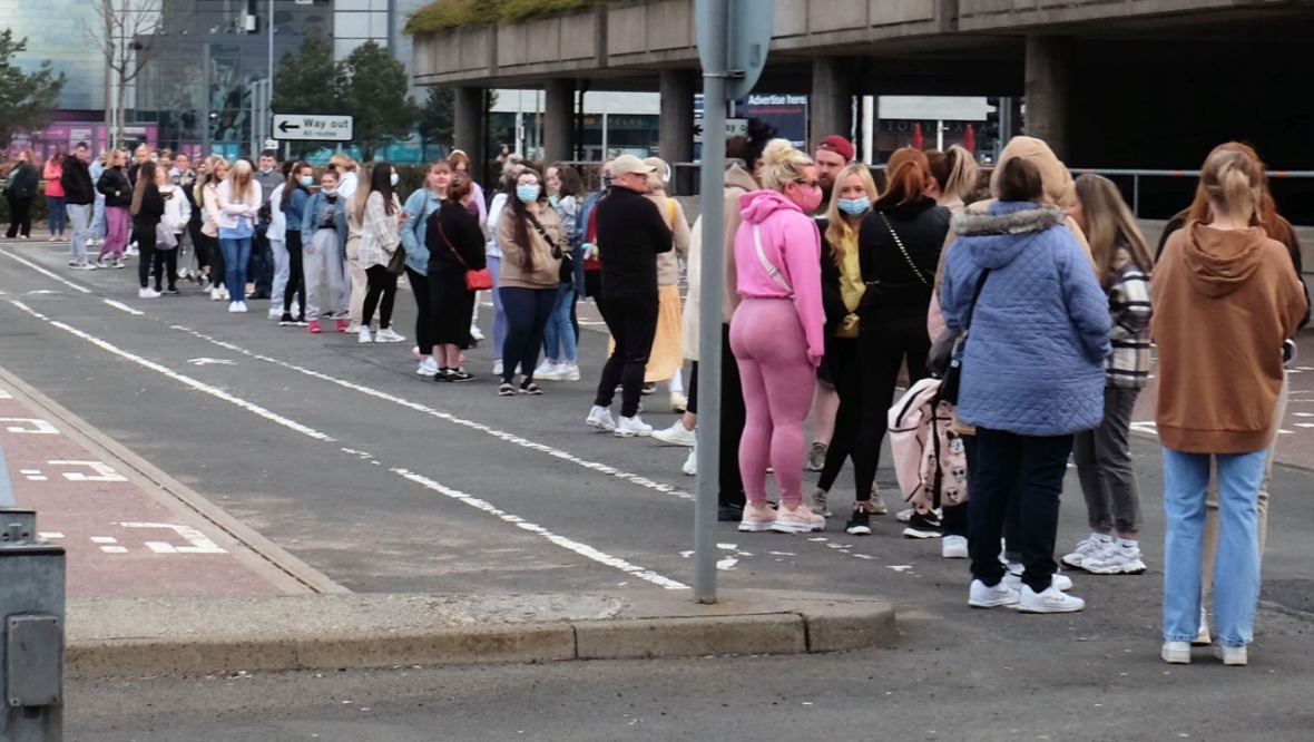 Glasgow: Scots flocked to Braehead Shopping Centre on Monday.