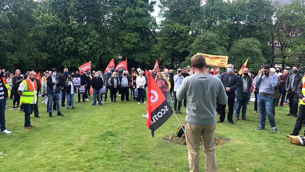 McVitie’s workers protest plans to close biscuit factory
