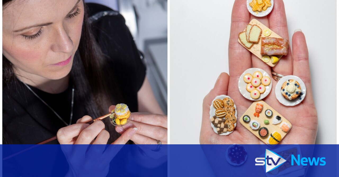 Small appetite: Scot creates tiny dishes for dollhouses