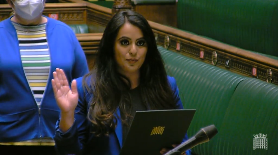 SNP’s Anum Qaisar-Javed sworn in as Airdrie and Shotts MP