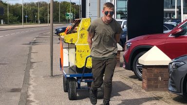 Former drug addict wheels piano across UK for charity