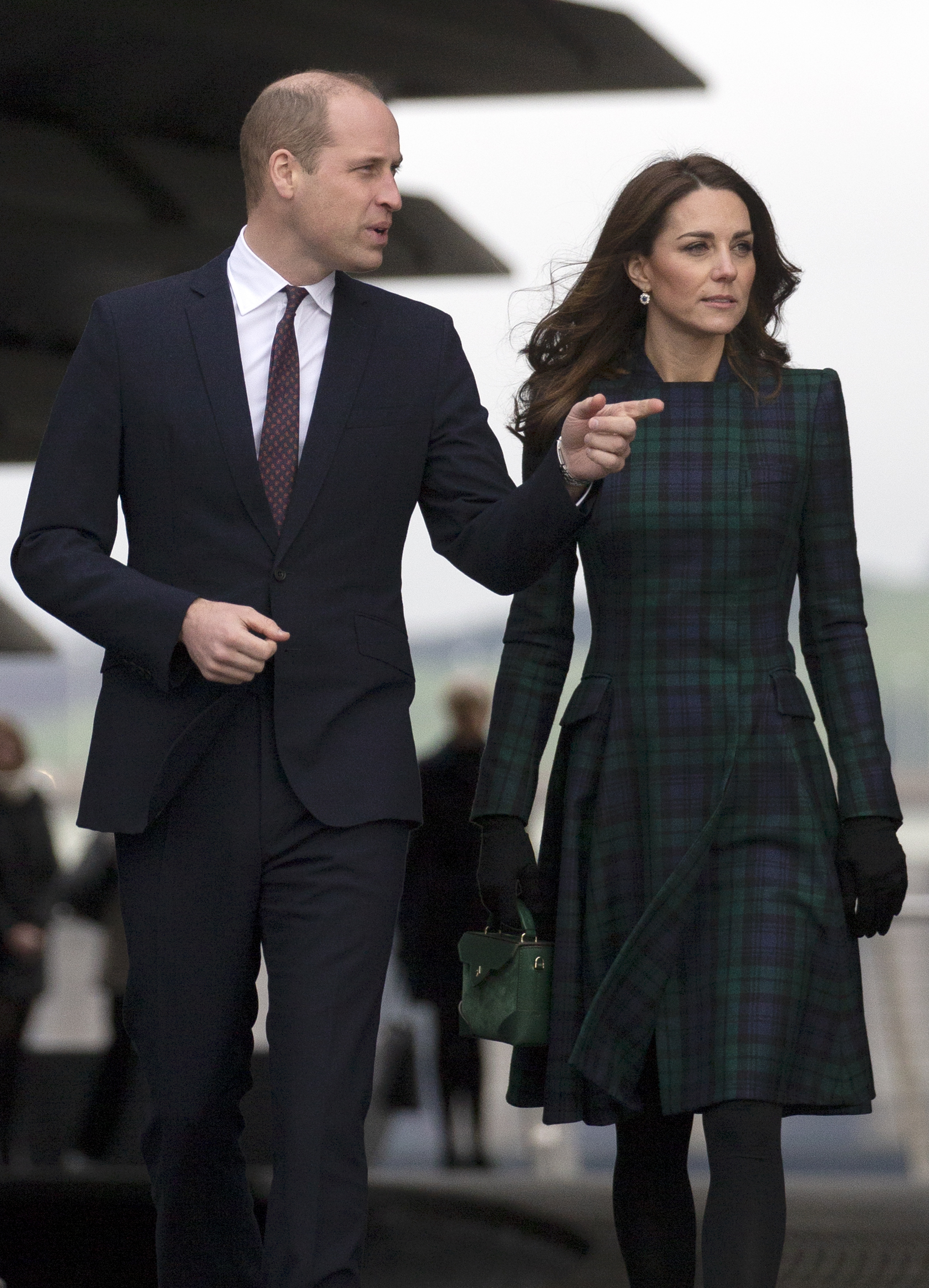 The Duke and Duchess of Cambridge, who are known as the Duke and Duchess of Strathearn, during a visit to officially open the V&A Dundee.