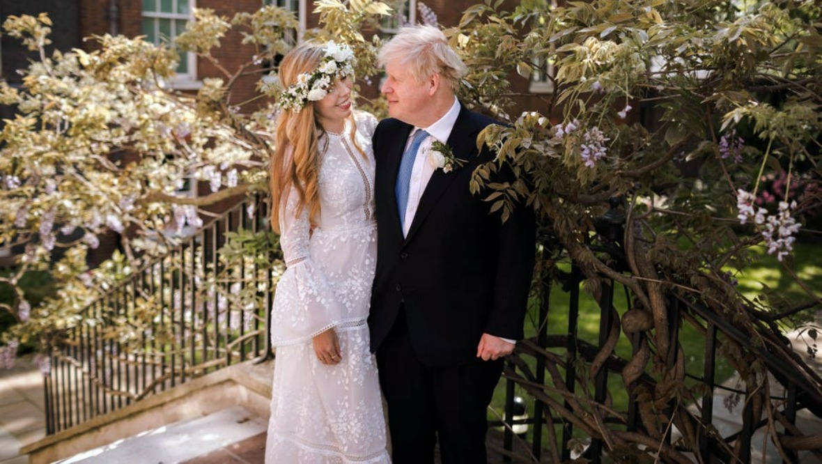 Johnson and his wife were married in May 2021, shortly after controversy surrounding the refurbishment of their Downing Street flat, including the installation of gold wallpaper, by the designer Lulu Lyle. The Electoral Commission would later fine the Conservatives more than £170,000 for failing to declare a donation used to pay for it.