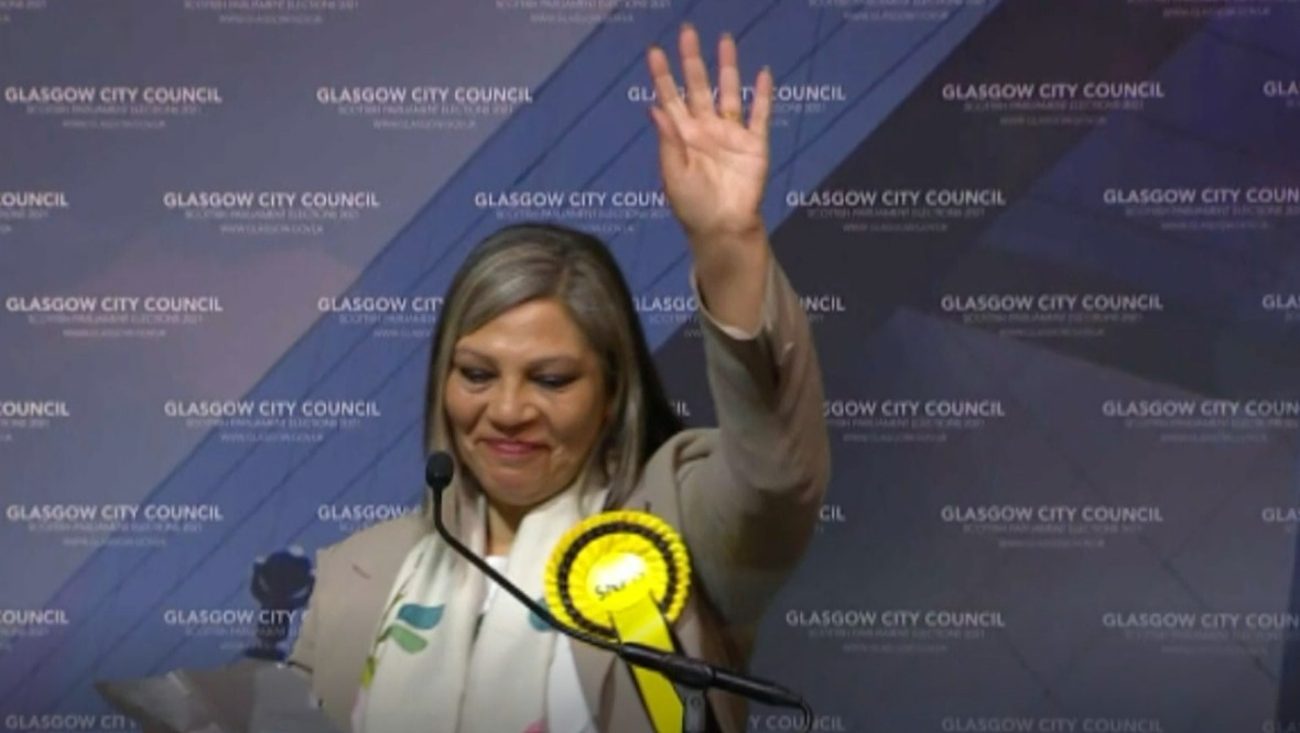 Glasgow Kelvin: Kaukab Stewart winning a seat at the Scottish Parliament.