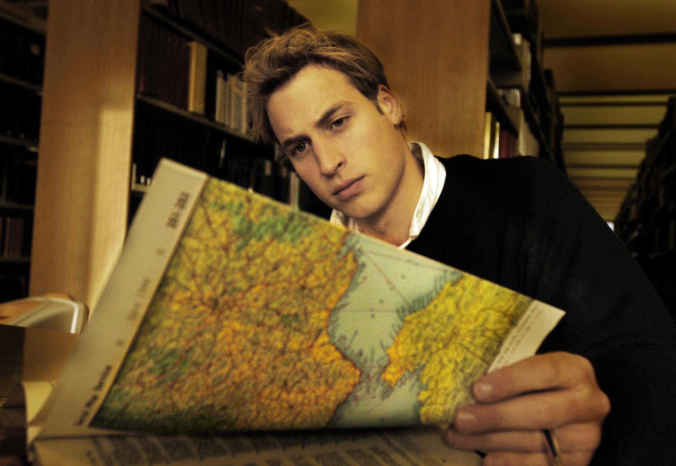 William studies in the main university library (David Cheskin/PA)