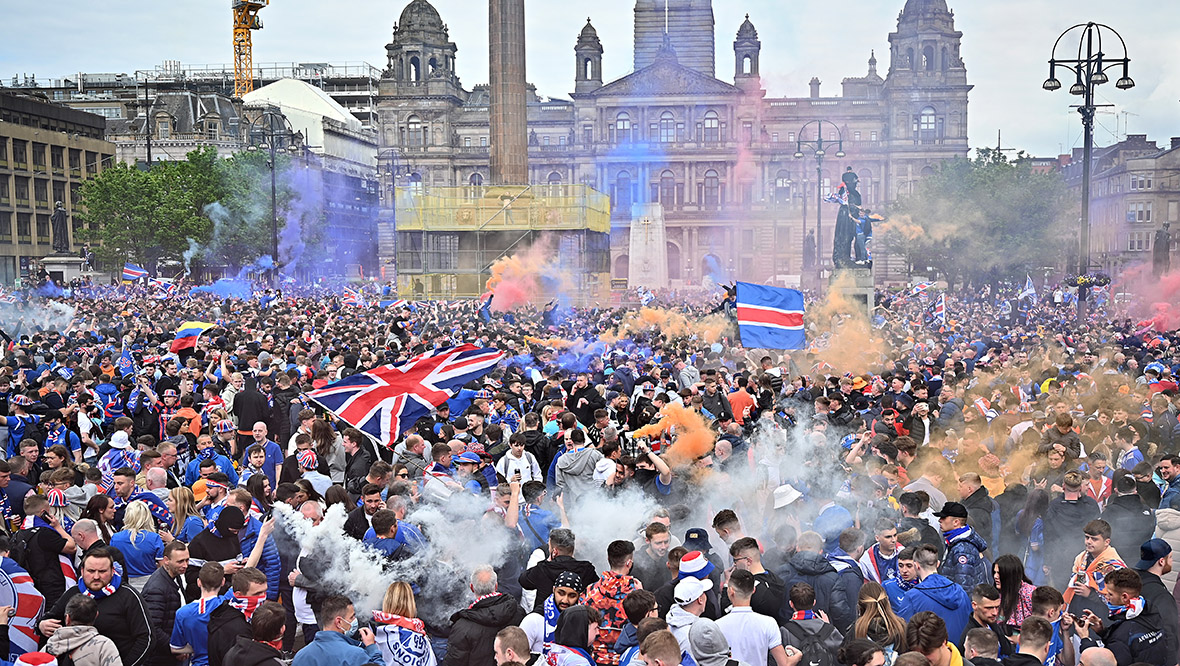 Three more arrests over Rangers fans’ title win disorder