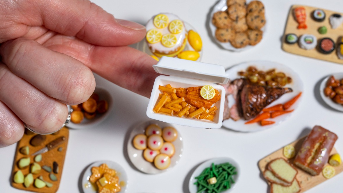 Roz has created tiny versions of everything from roast dinners to empire biscuits.