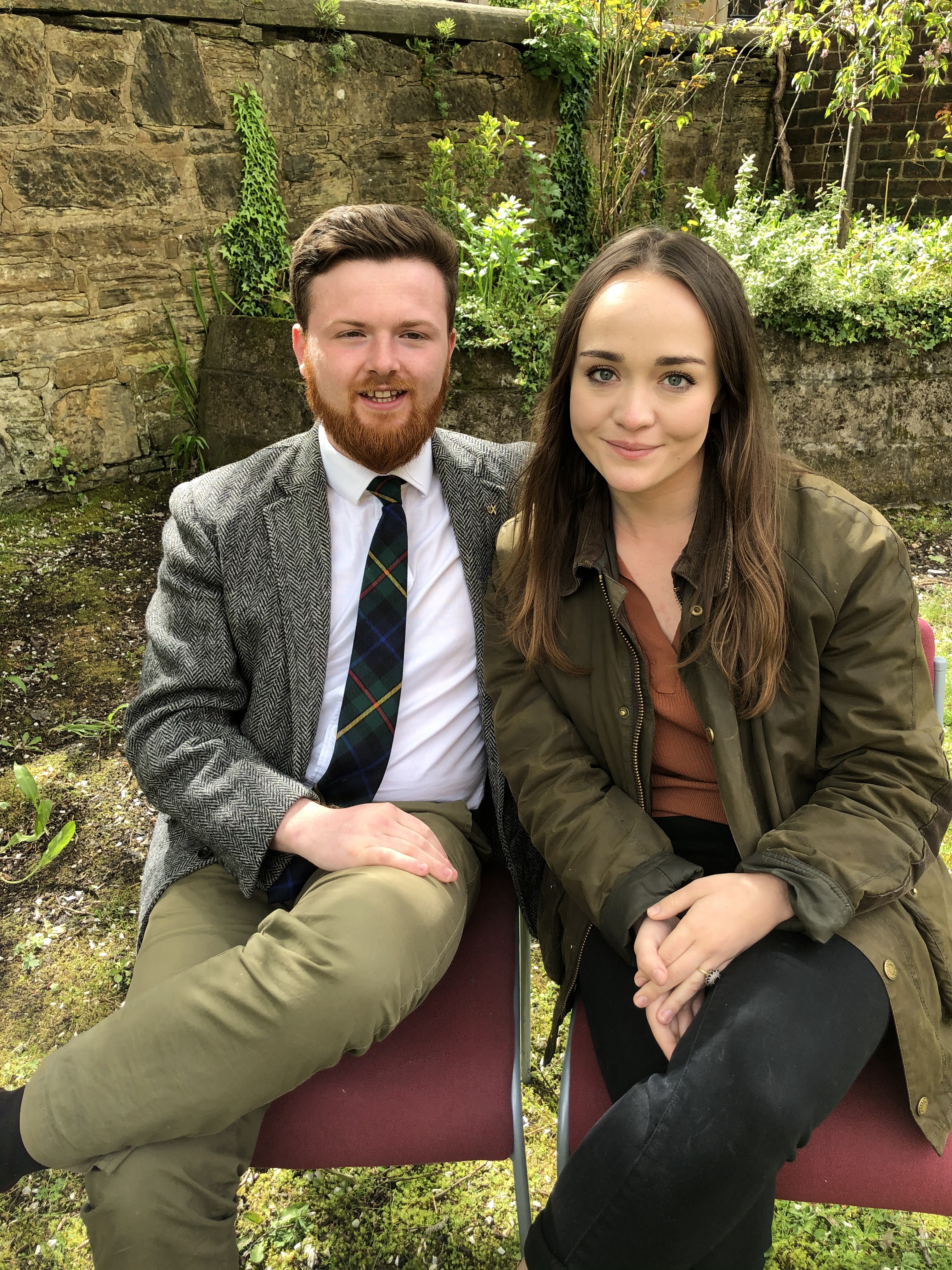 The pair, who met at Glasgow University, are planning to marry next April.