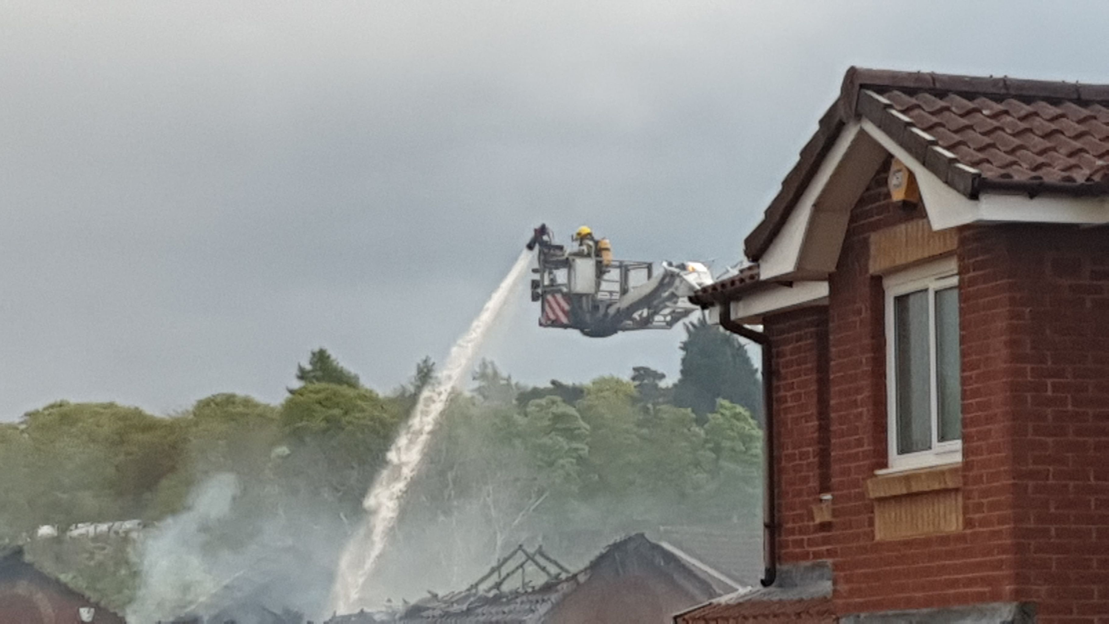 Fire: Crews tackle blaze in Inverkip.