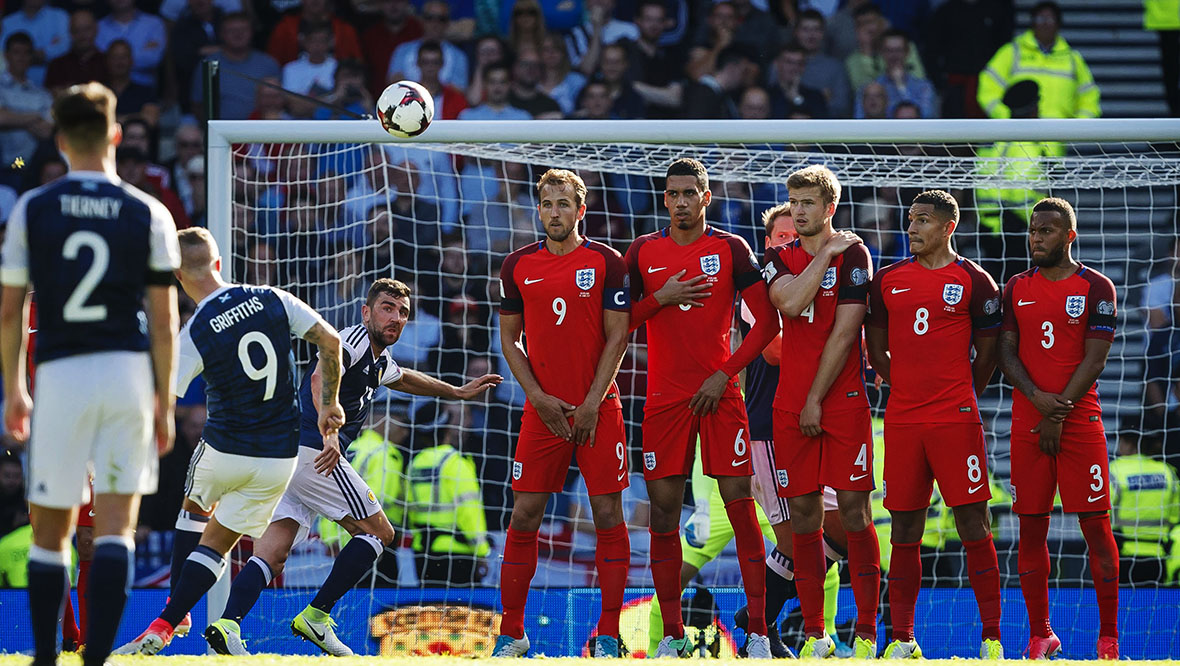 Leigh Griffiths scored two memorable free-kicks against England at Hampden.