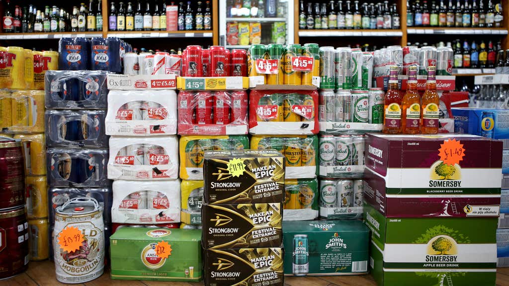 Alcohol sales fell by almost 8% after minimum pricing introduced