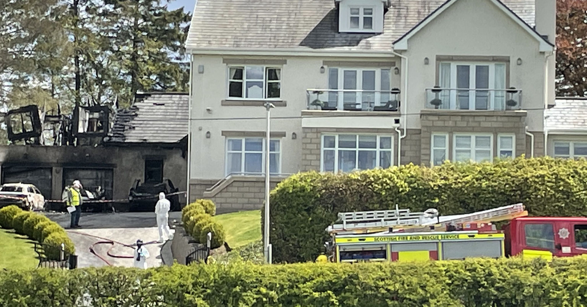 Celtic chief Peter Lawwell’s house was badly damaged after the fire.