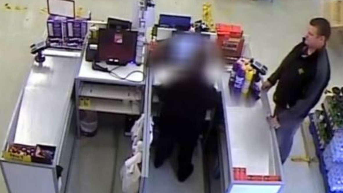 Guilty: Willox was captured on CCTV buying bleach and rubber gloves.
