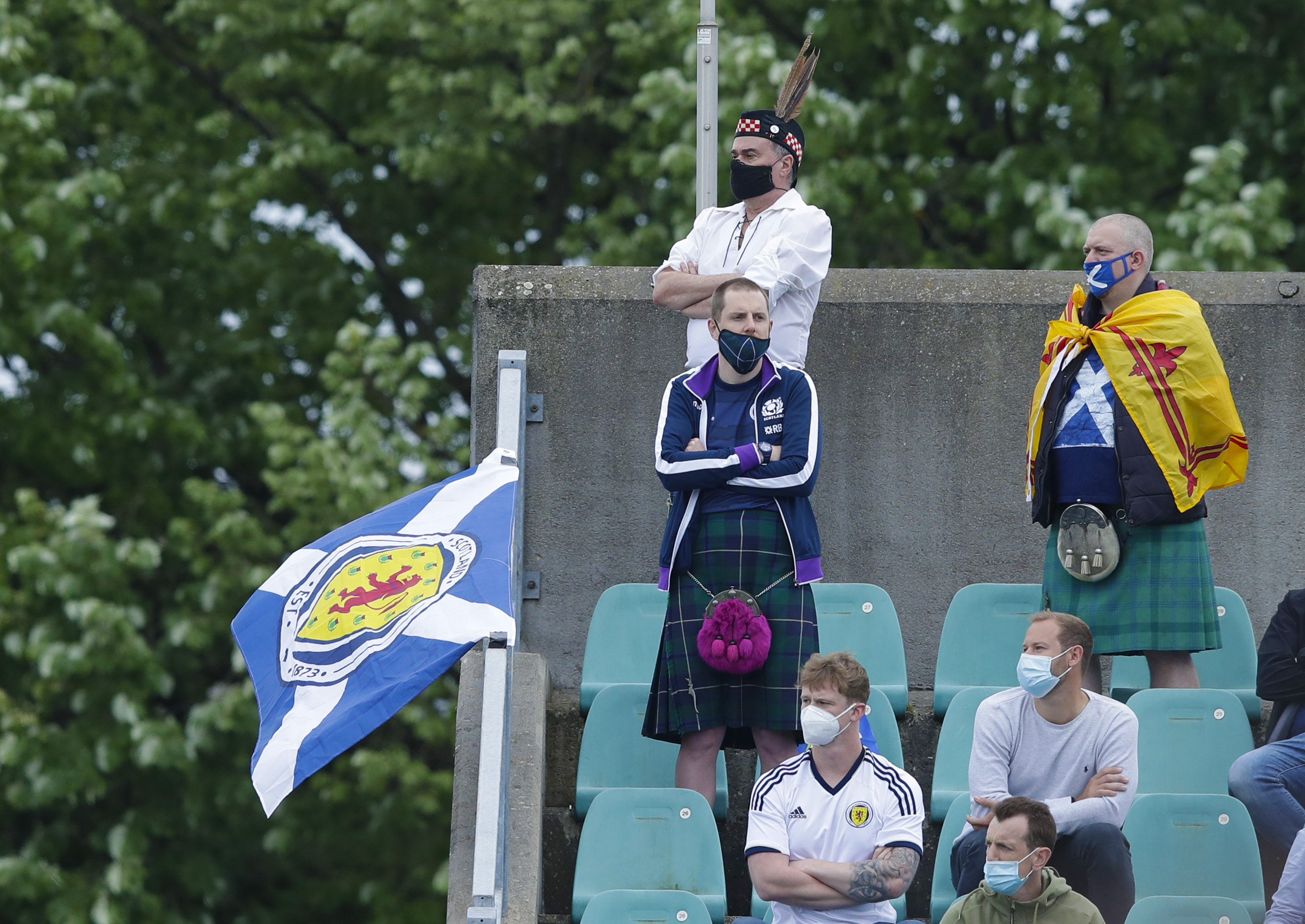 Some members of the Tartan Army made it into the stadium.
