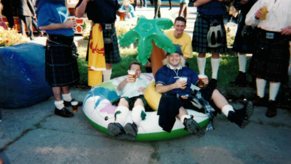 The inflatable proved popular with Tartan Army footsoldiers.