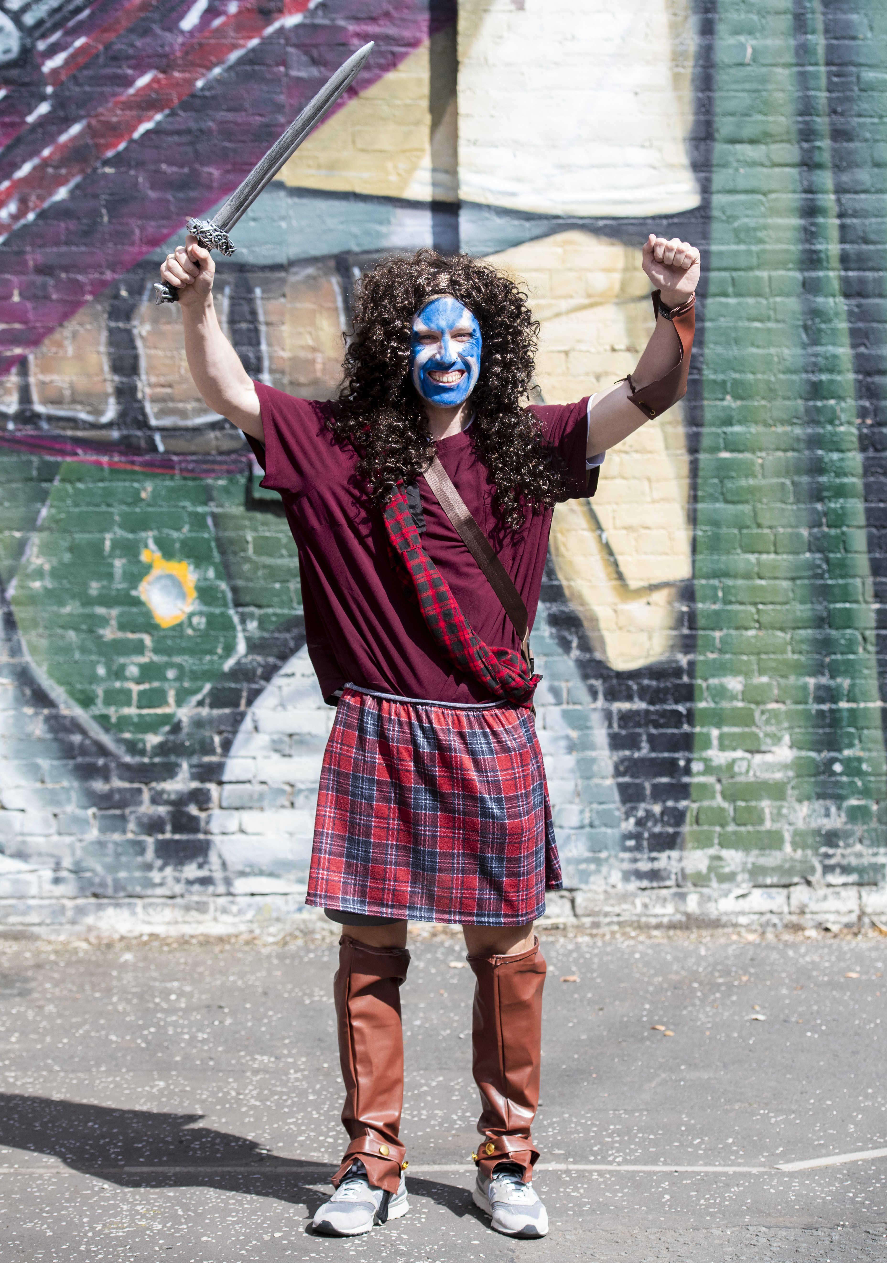 Braveheart: Many fans dressed for the occasion. 