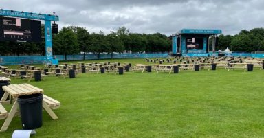 Nae booze or bagpipes at Glasgow’s Euro 2020 fan zone