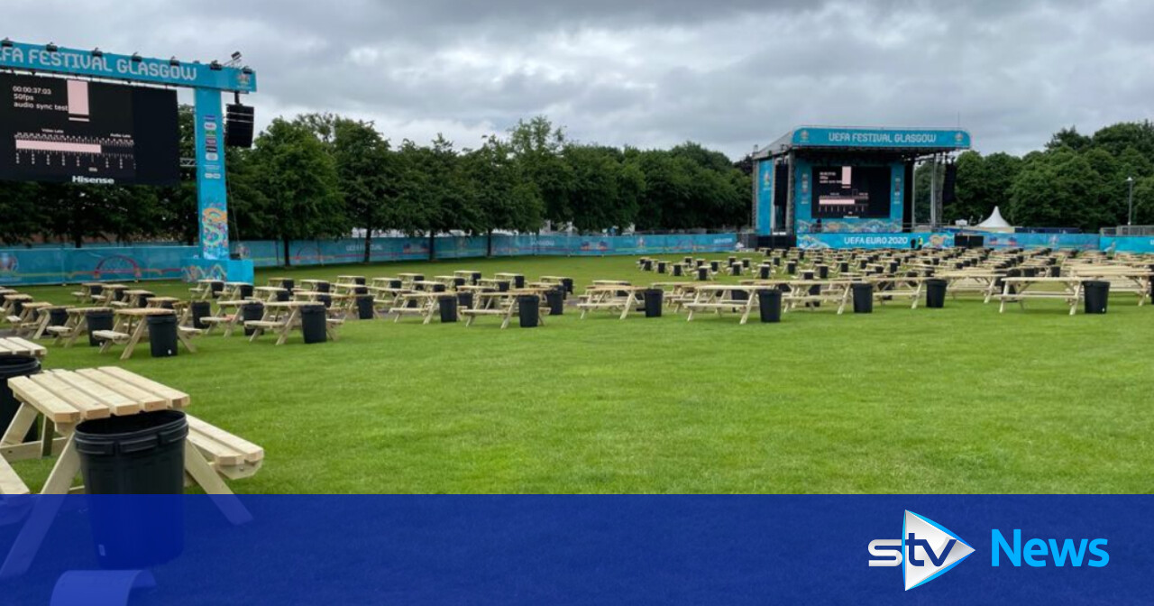 Nae booze or bagpipes at Glasgow's Euro 2020 fan zone | STV News