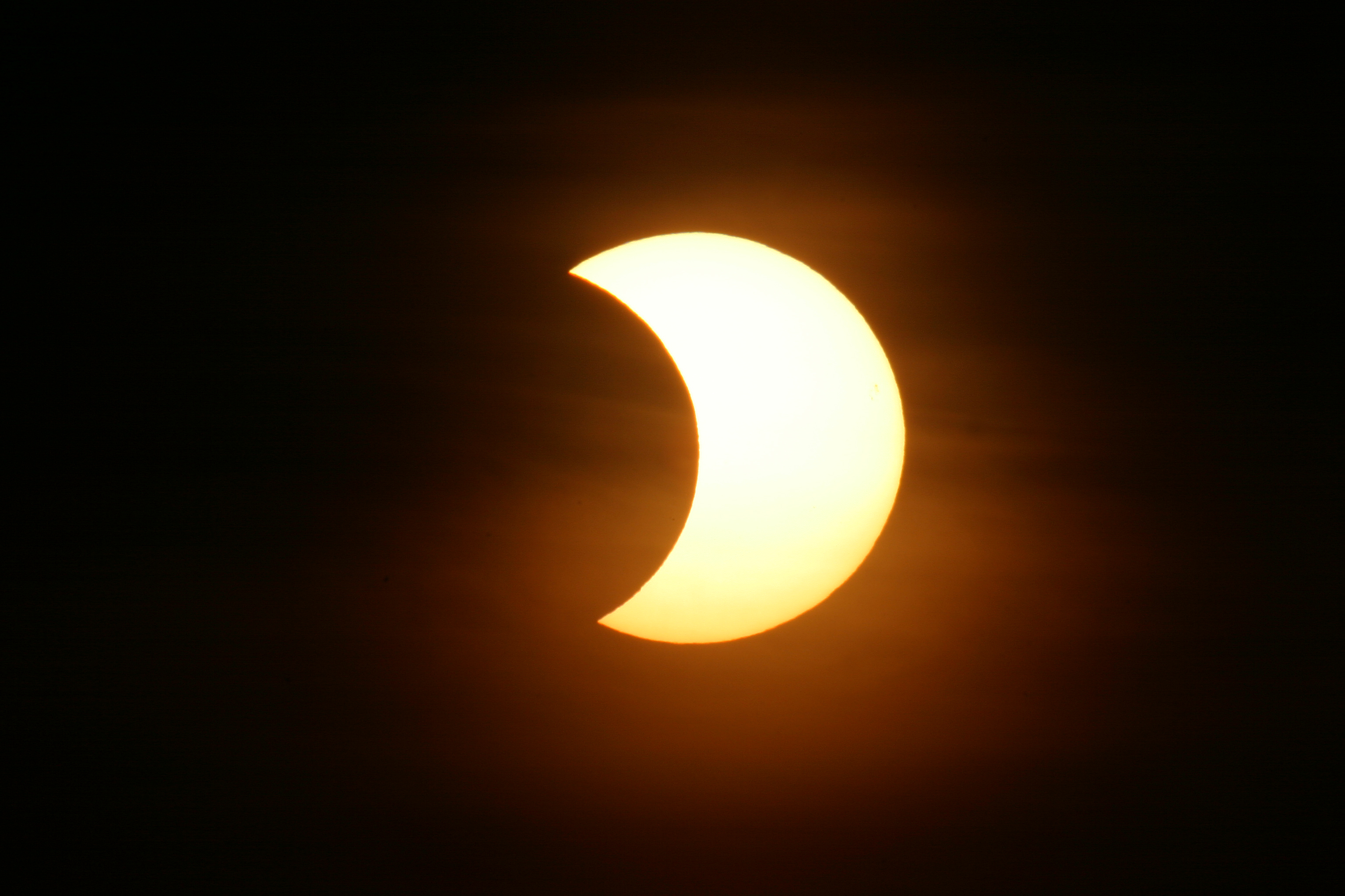 Partial Solar Eclipse as seen on May 31, 2003.