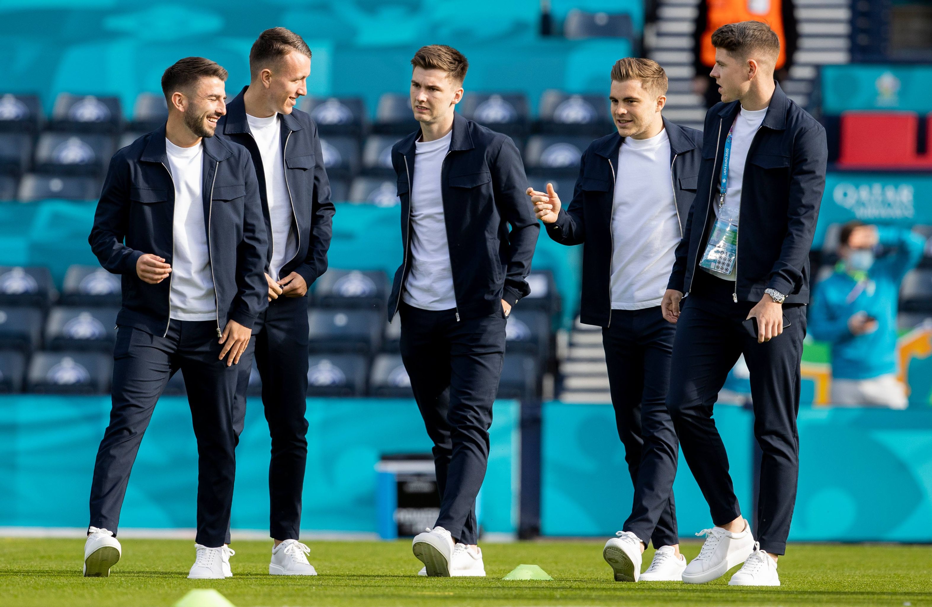 The Scotland squad check out the Hampden pitch. (SNS Group/ Alan Harvey)