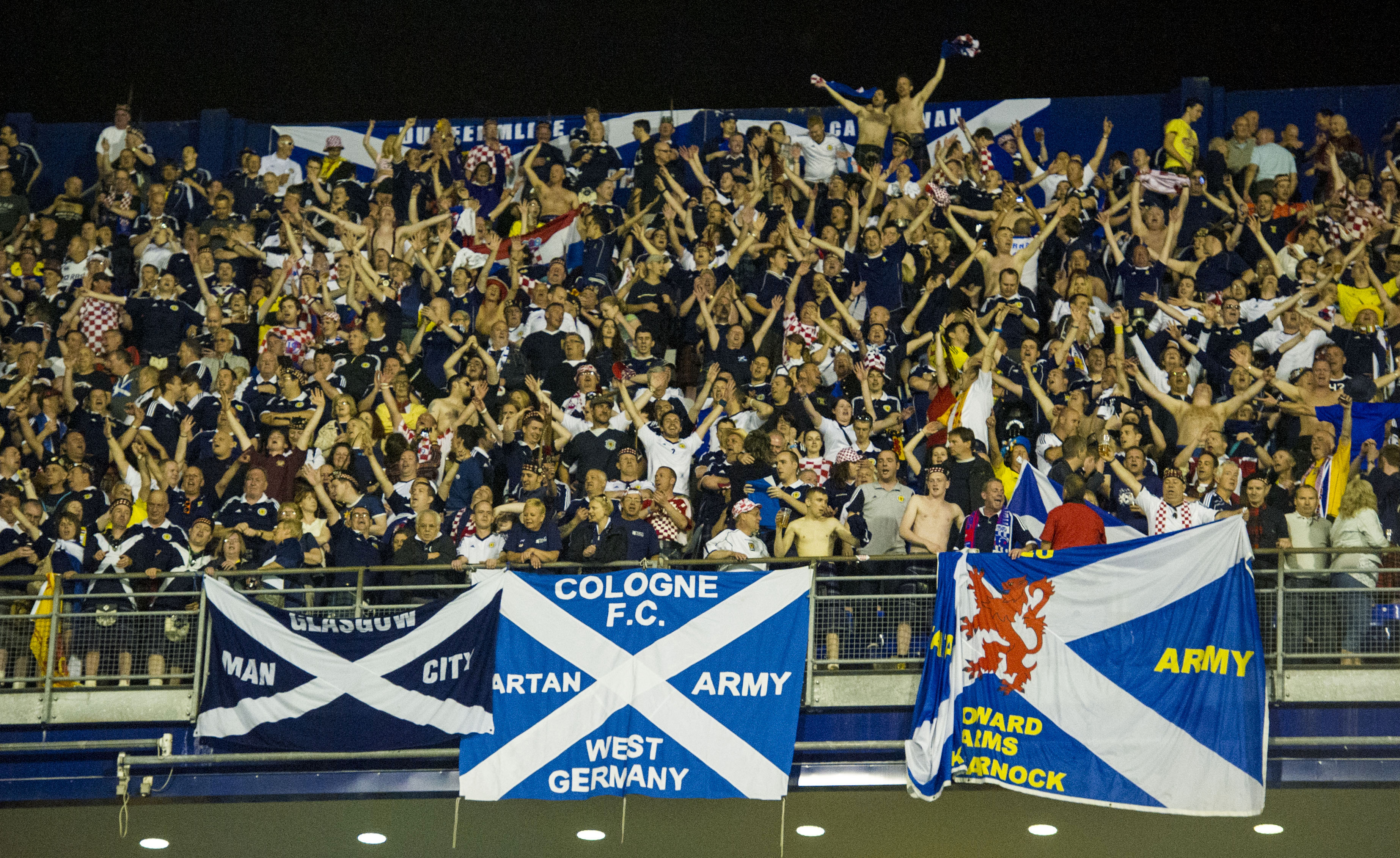 The Tartan Army celebrate a famous win.