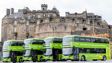 Edinburgh’s first fully electric double-decker buses arrive