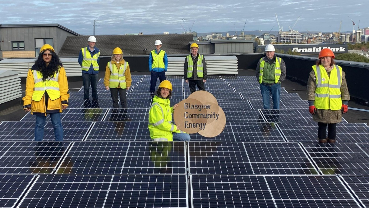 Renewable energy: The group has installed solar panels on the roofs of two schools in Glasgow.