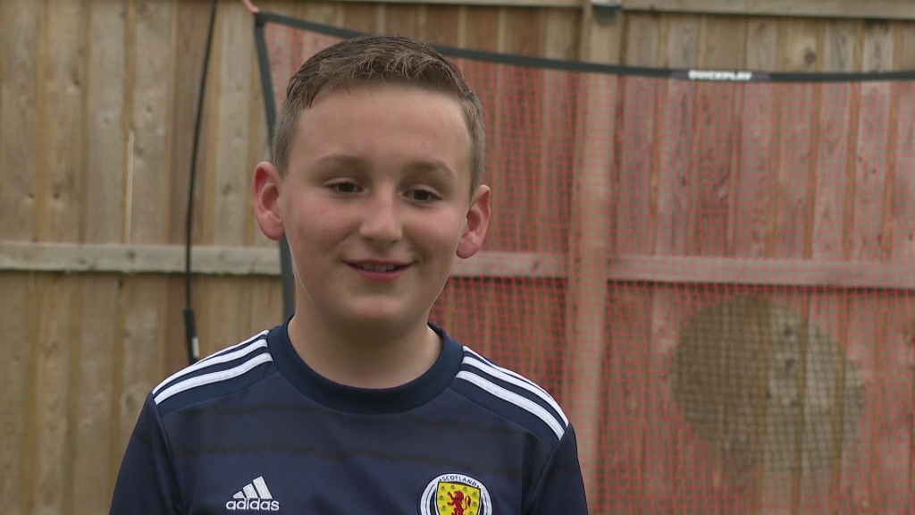 Football fan Josh Forrest will be a mascot at Scotland's match against the Czech Republic.