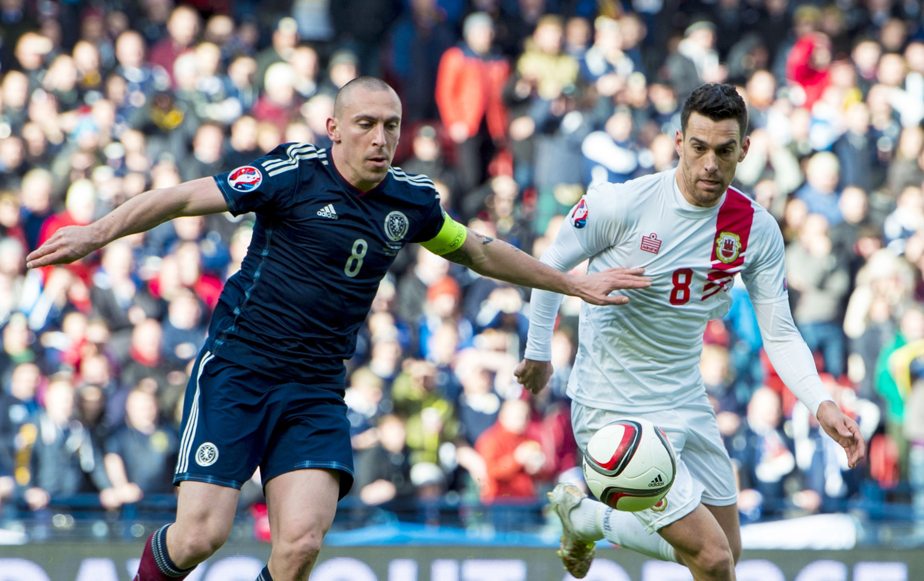 Scotland in action against Gibraltar at Hampden in March 2015.