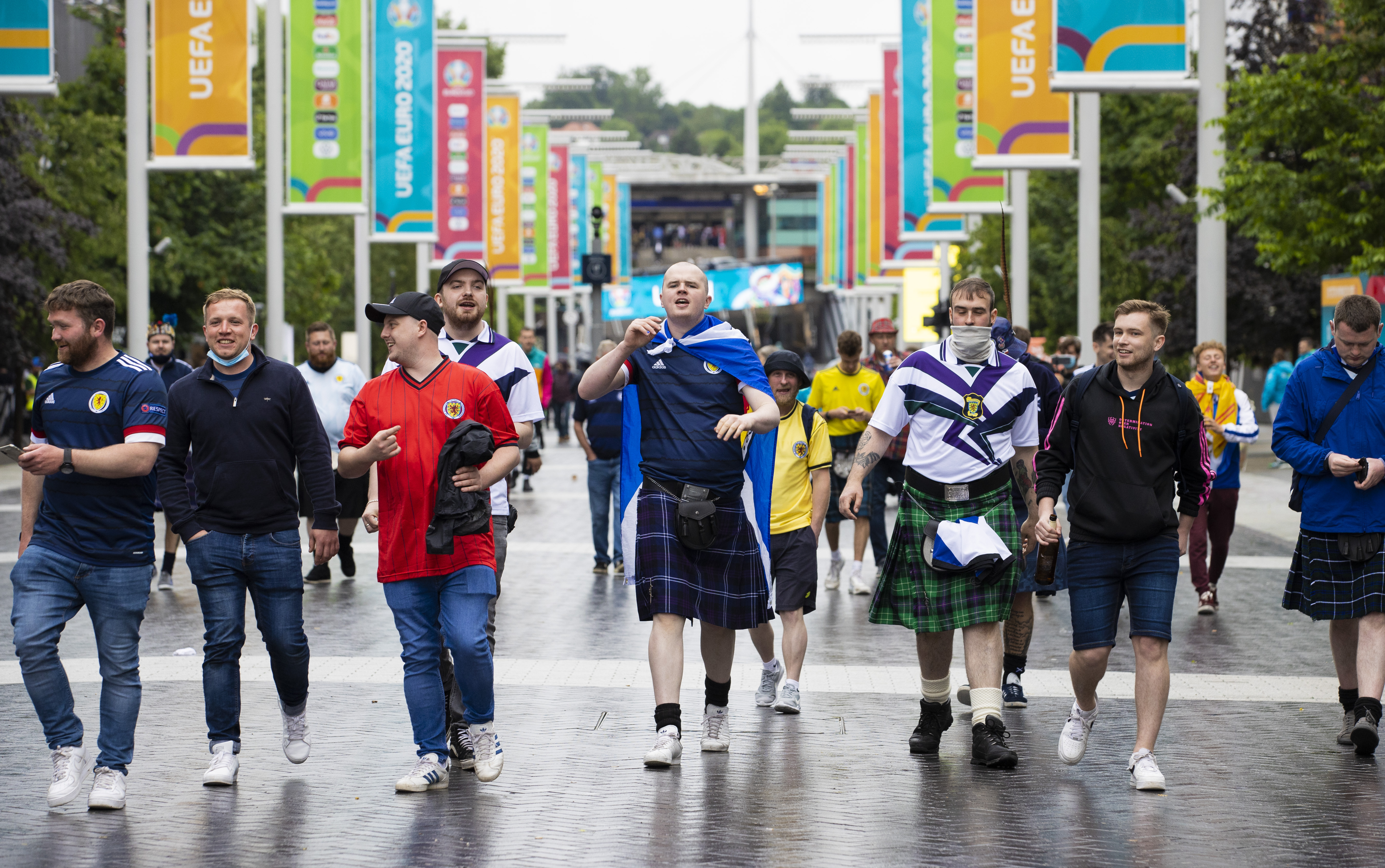 We'll be coming: Scotland fans in London.