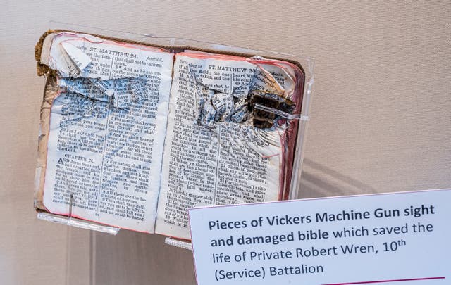 Private Robert Wren’s bible saved his life.