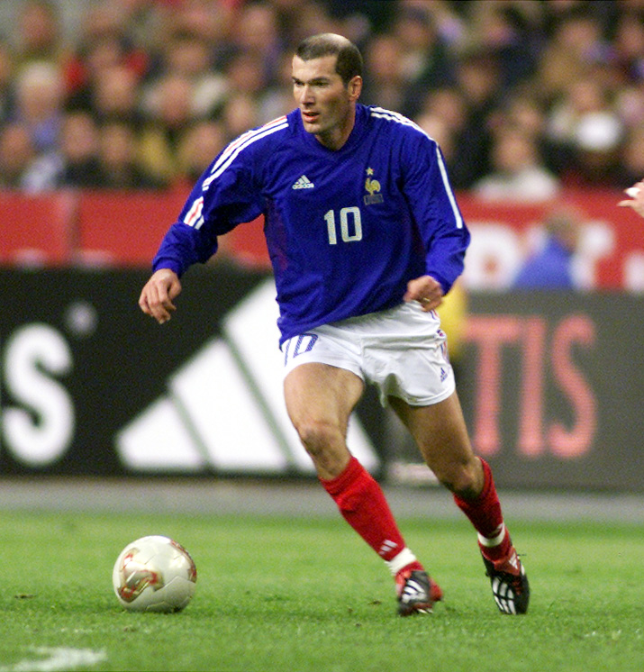 Euro 2000 hero Zinedine Zidane in action for France.