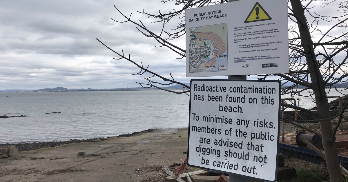 Clean-up of radioactive waste on town beaches 30 years later