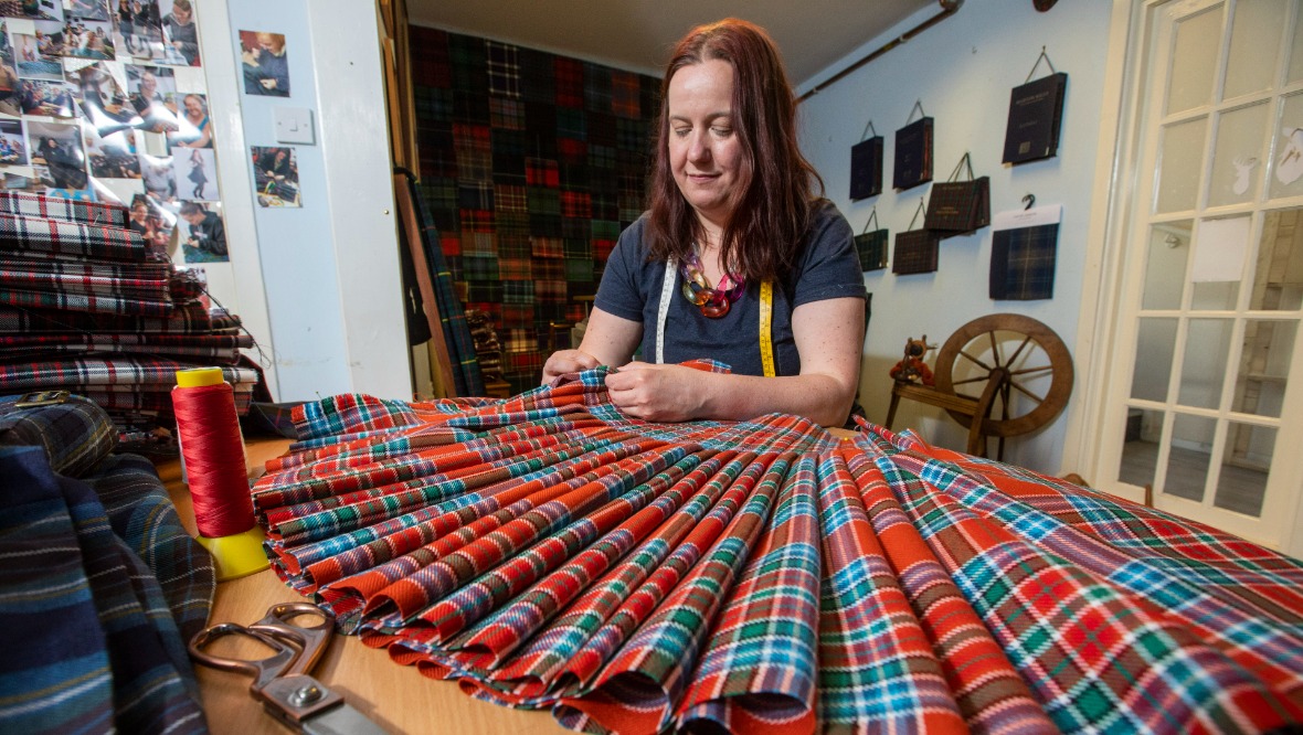 Tartan: The kilts can take up to three days to make.