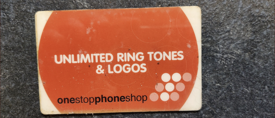 Phone: A ring tones card.