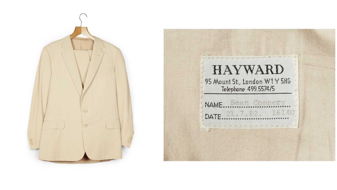 Sean Connery's cream suit sold for £5250