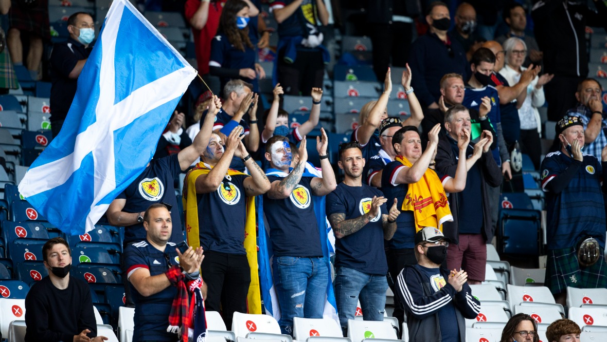 Hampden fills up ahead of the Euro clash.