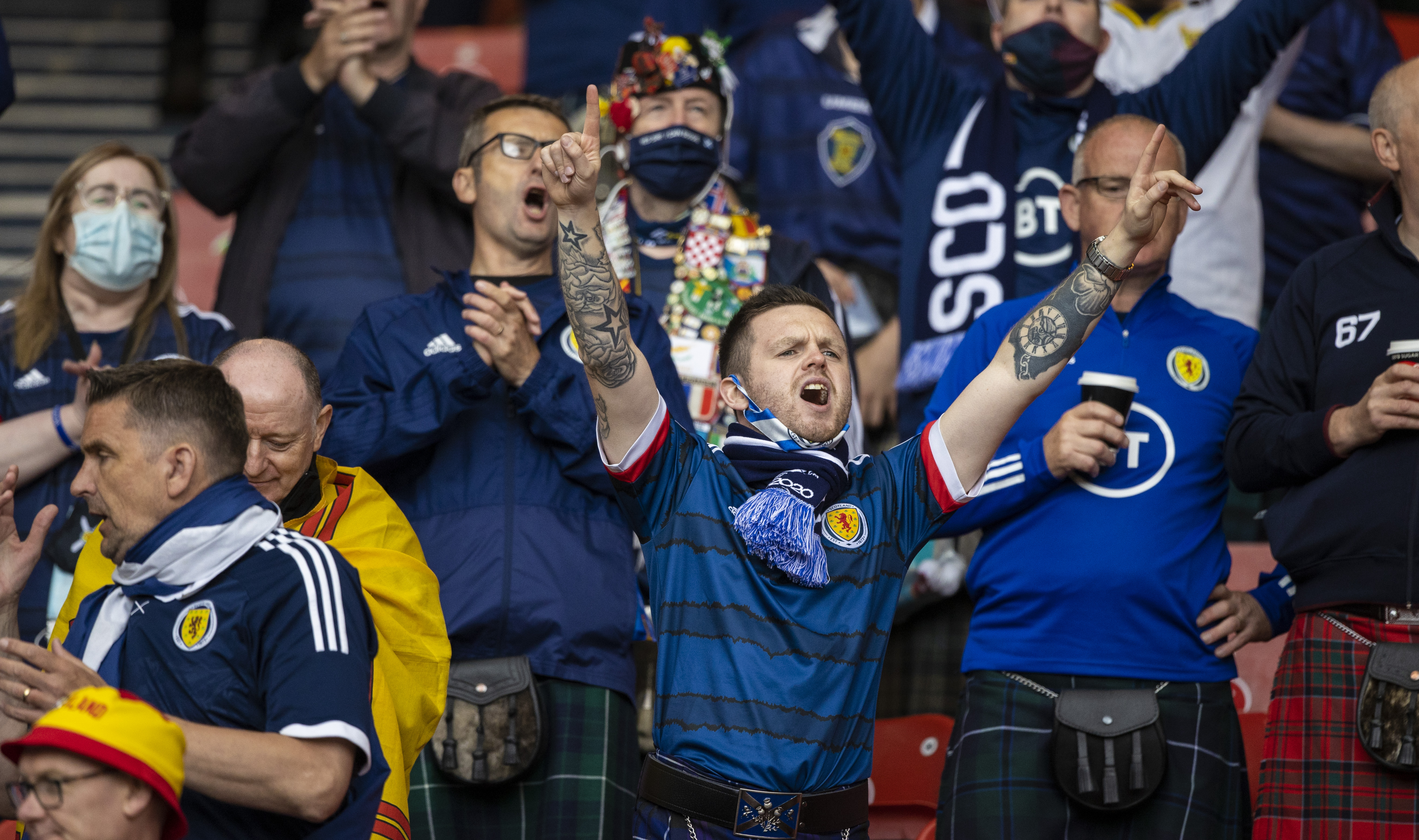 Only 12,000 fans were allowed inside Hampden, although it sounded like a lot more.