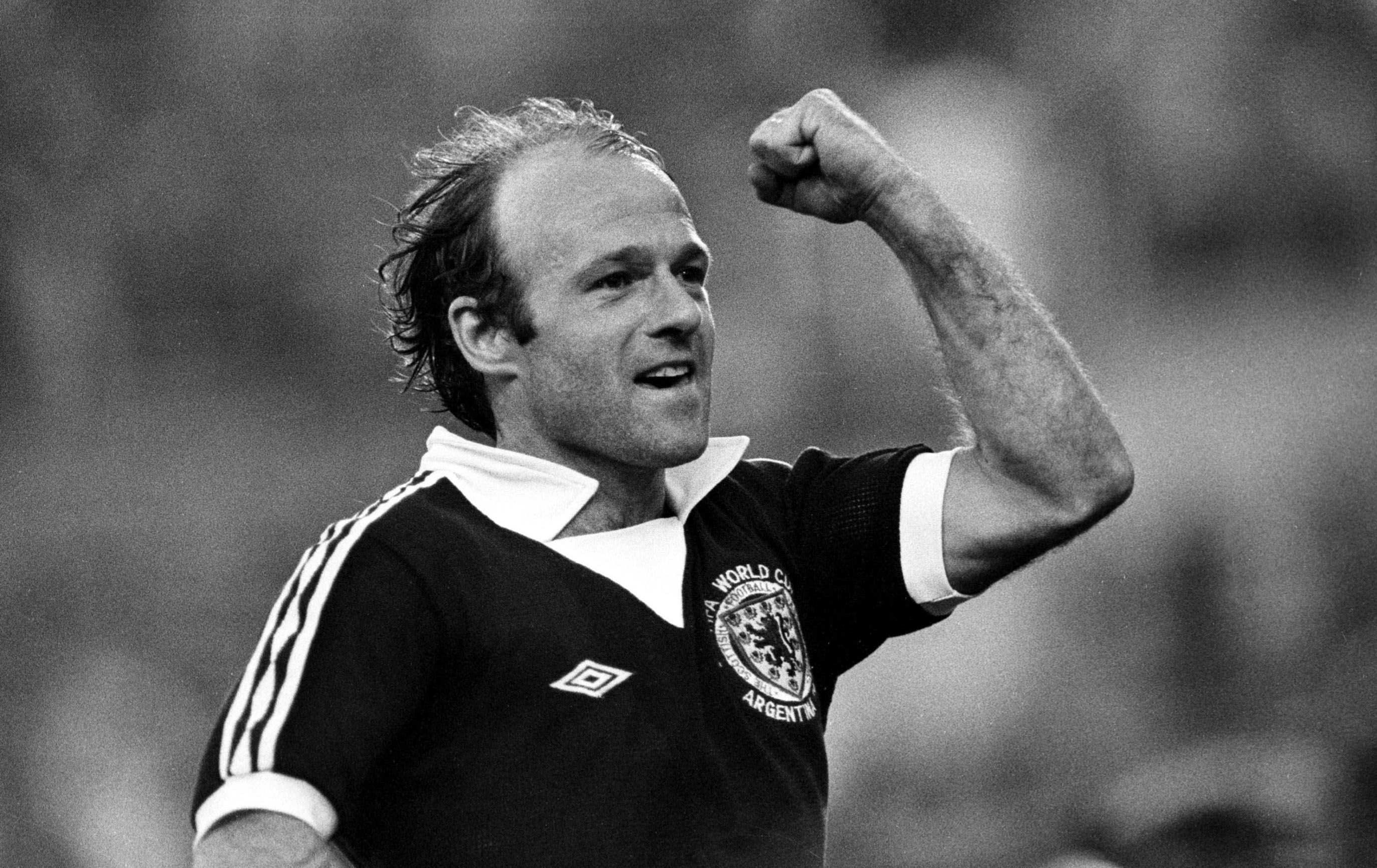 Archie Gemmill celebrates his glorious goal against Netherlands at the 78 World Cup.