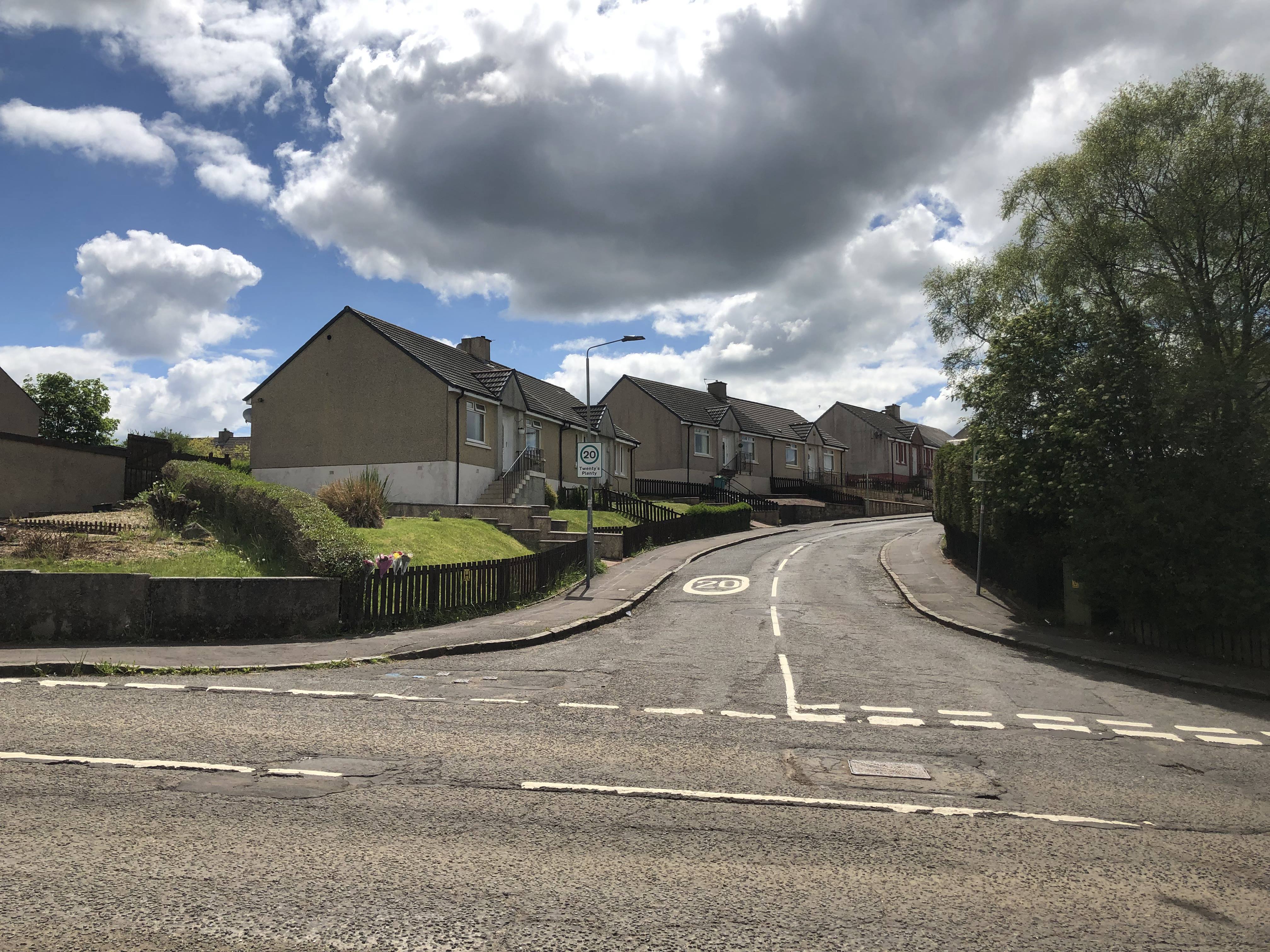 Baird Terrace where it meets Church Street in Harthill