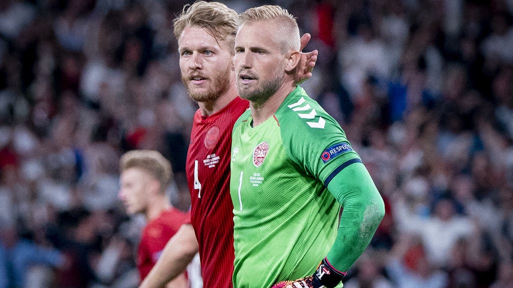 England charged by UEFA over laser aimed at Kasper Schmeichel