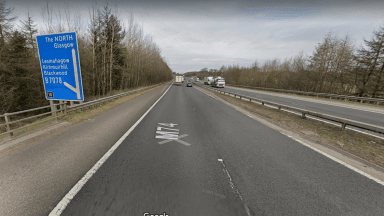 Motorway closed after crash between car and two motorbikes