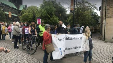 Campaigners march in Glasgow calling for venues to reopen